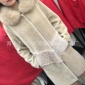 2018冬jiumulai新款羊毛拼接冰岛毛皮草大衣狐狸毛毛领连帽外套女